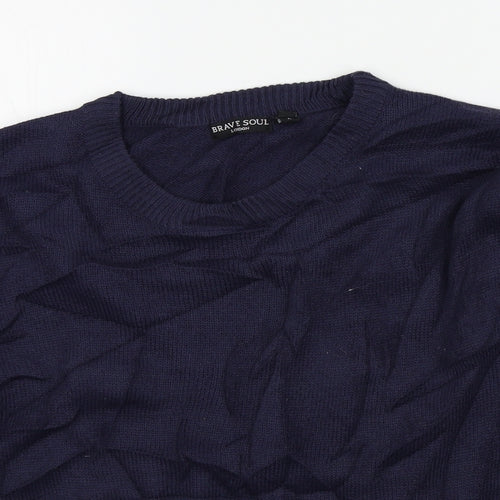 Brave Soul Womens Blue   Pullover Jumper Size L