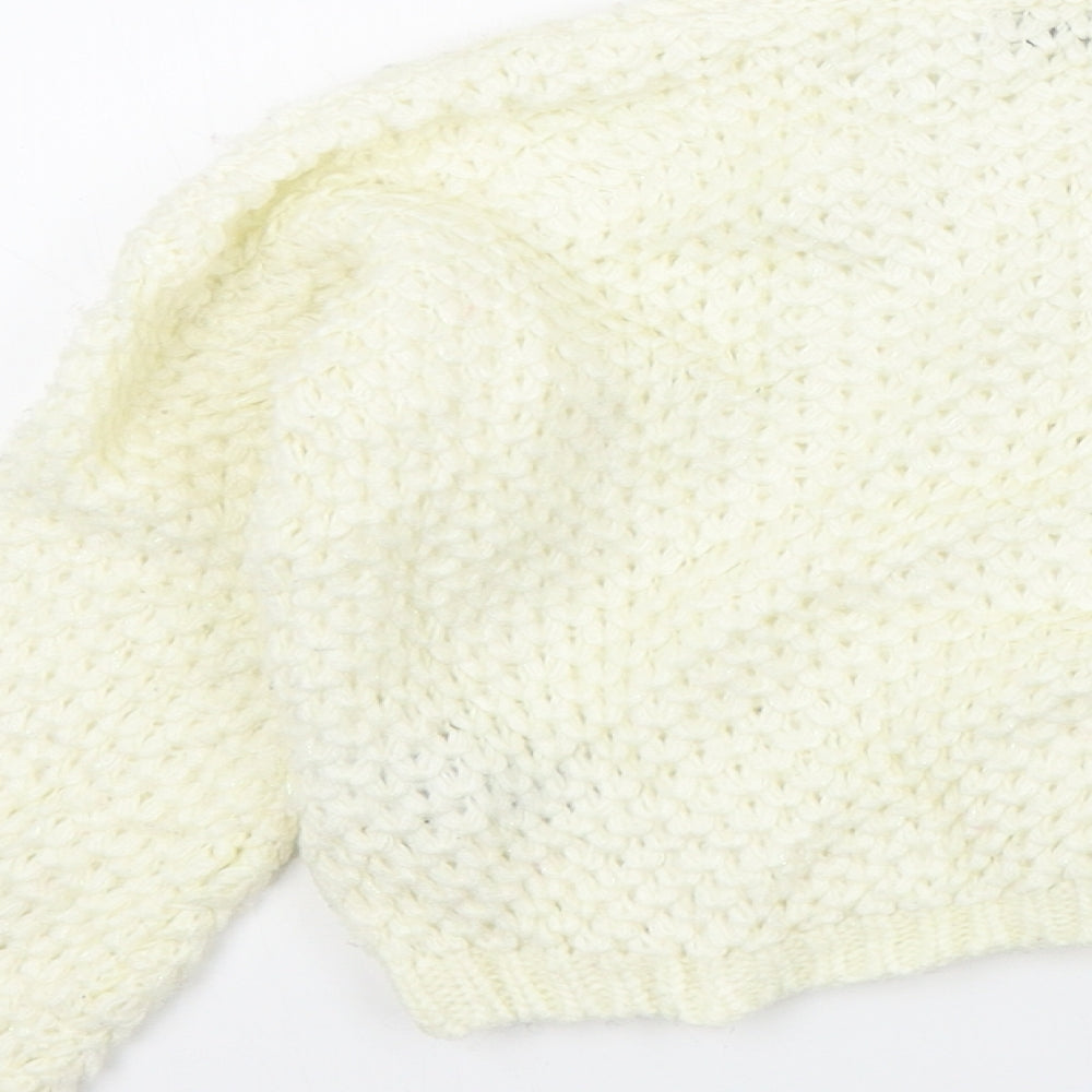 M&S Girls Beige   Pullover Jumper Size 6-7 Years