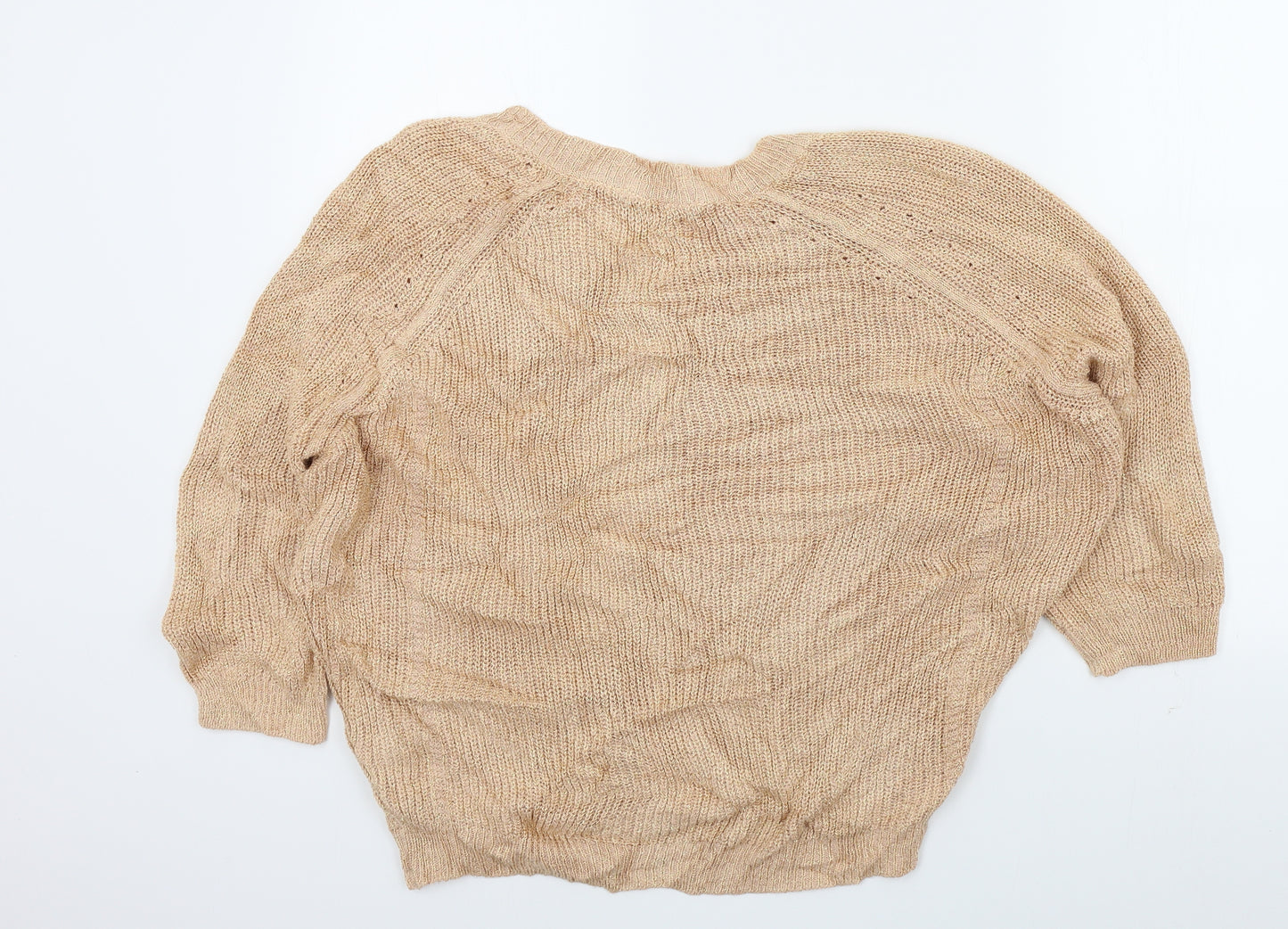 NEXT Womens Gold   Pullover Jumper Size M