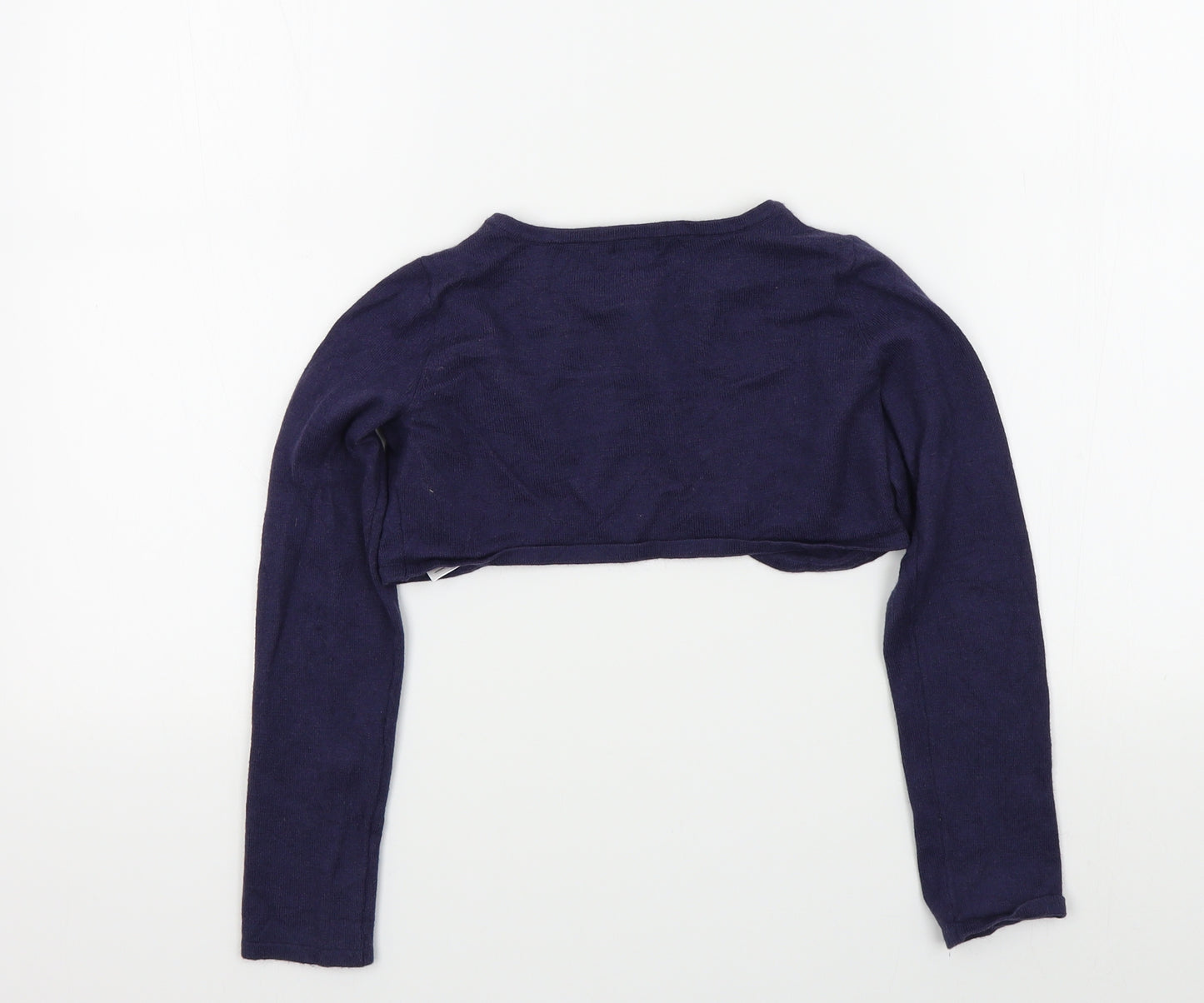 Monsoon Girls Blue Colourblock  Cardigan Jumper Size 10 Years