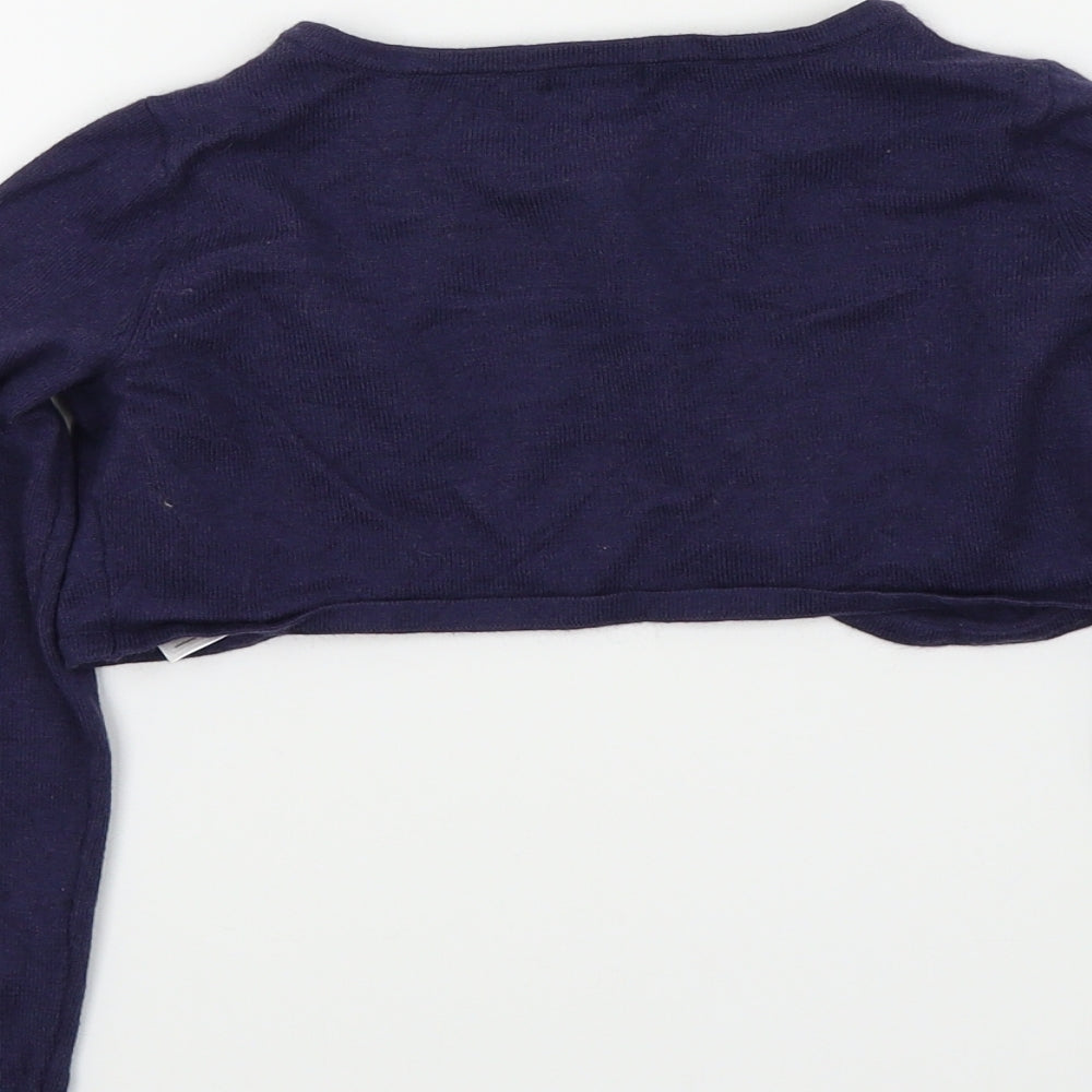 Monsoon Girls Blue Colourblock  Cardigan Jumper Size 10 Years