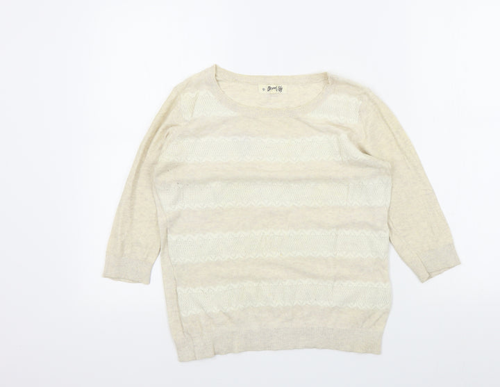 New Look Womens Beige Pullover Jumper Size S