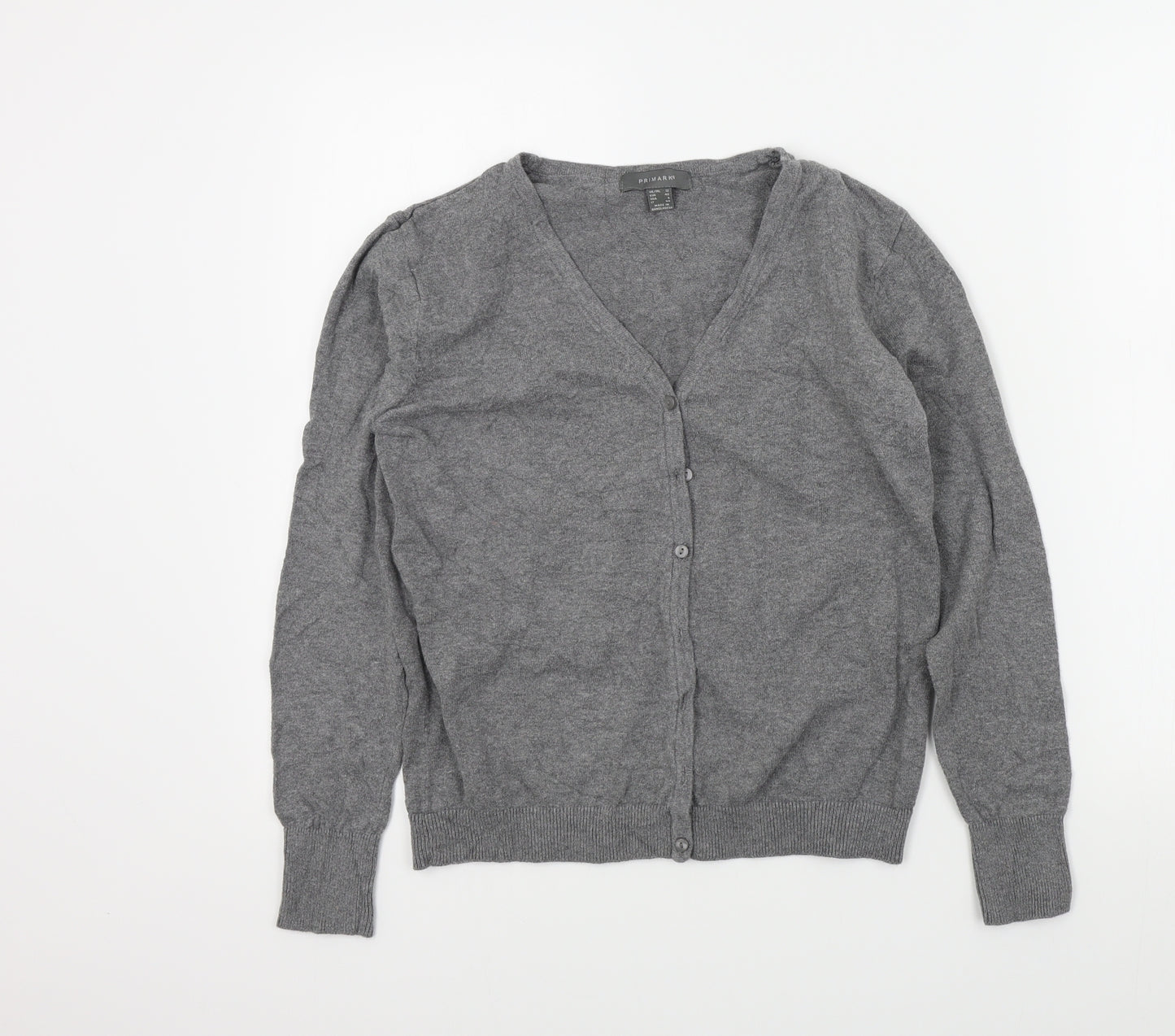 Primark Womens Grey   Cardigan Jumper Size 12