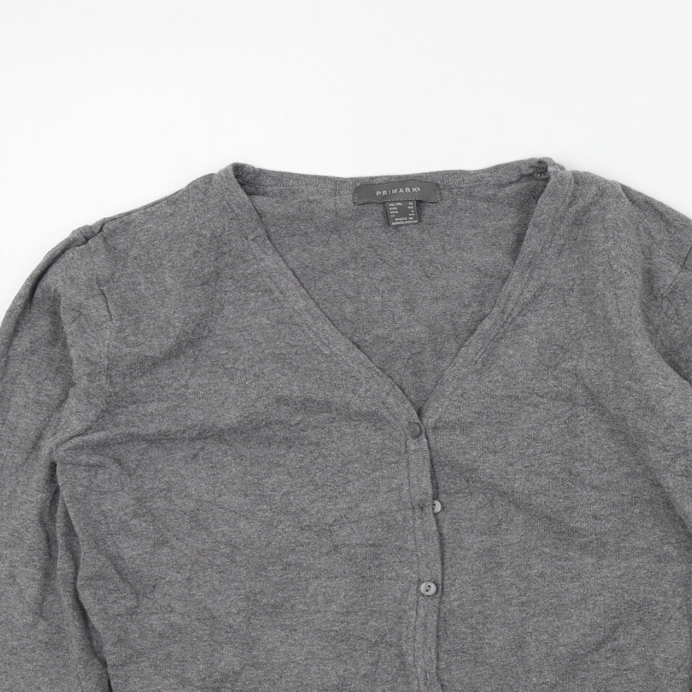 Primark Womens Grey   Cardigan Jumper Size 12