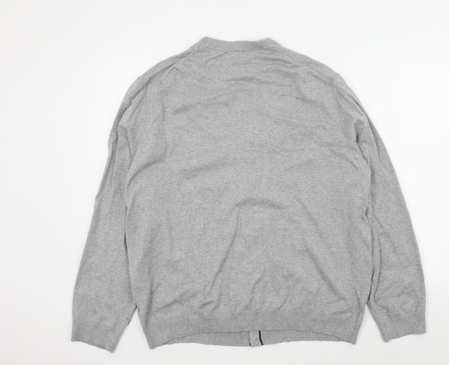M&S Mens Grey   Cardigan Jumper Size 2XL
