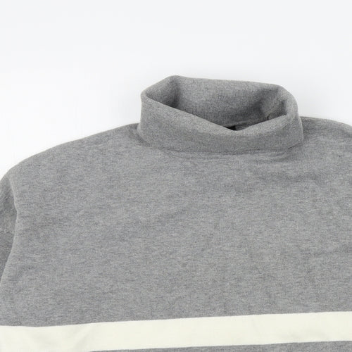 New Look Womens Grey Striped  Pullover Jumper Size M