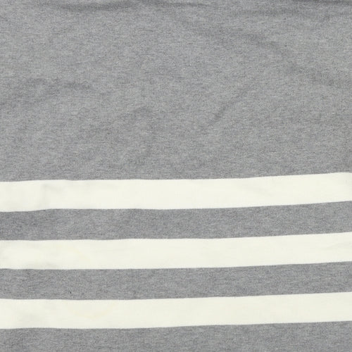 New Look Womens Grey Striped  Pullover Jumper Size M