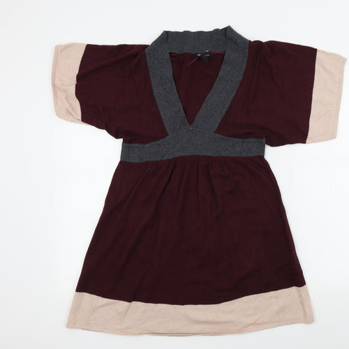 H&M Womens Purple Colourblock  A-Line  Size S