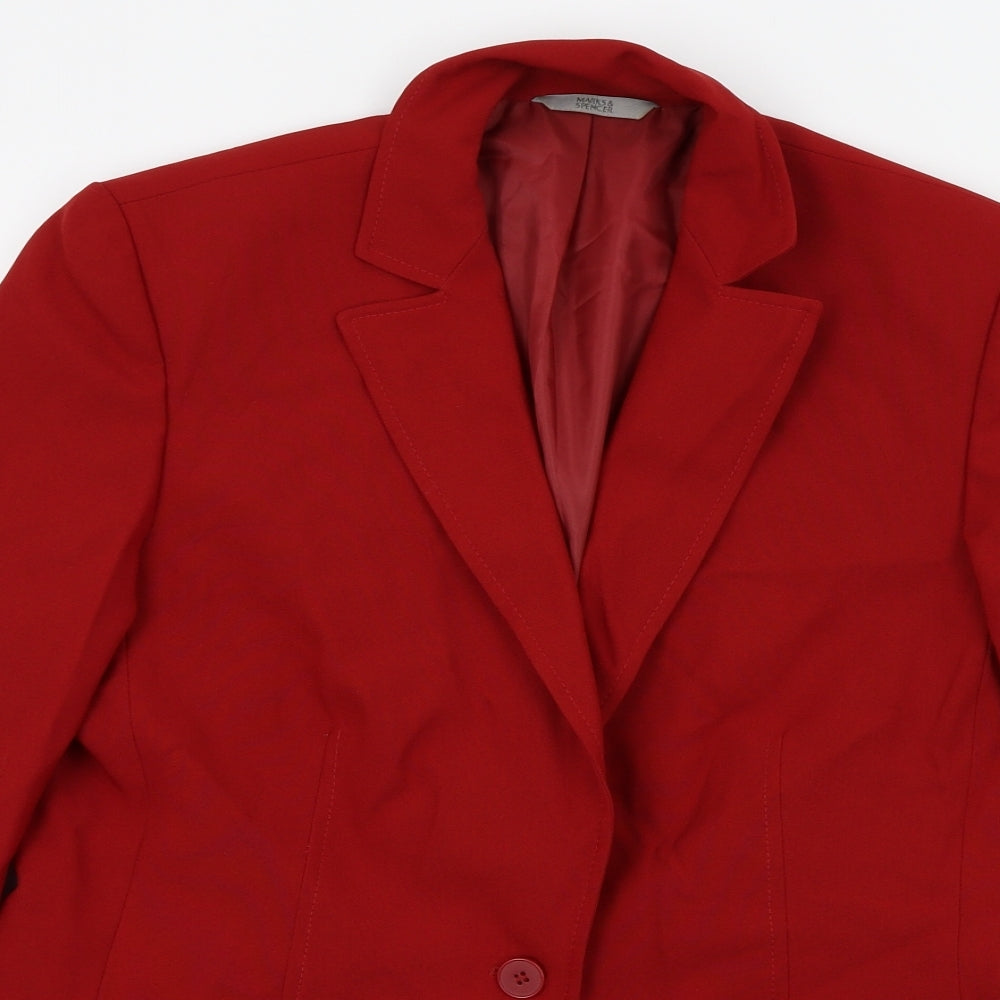 Marks and Spencer  Womens Red   Jacket Blazer Size 12