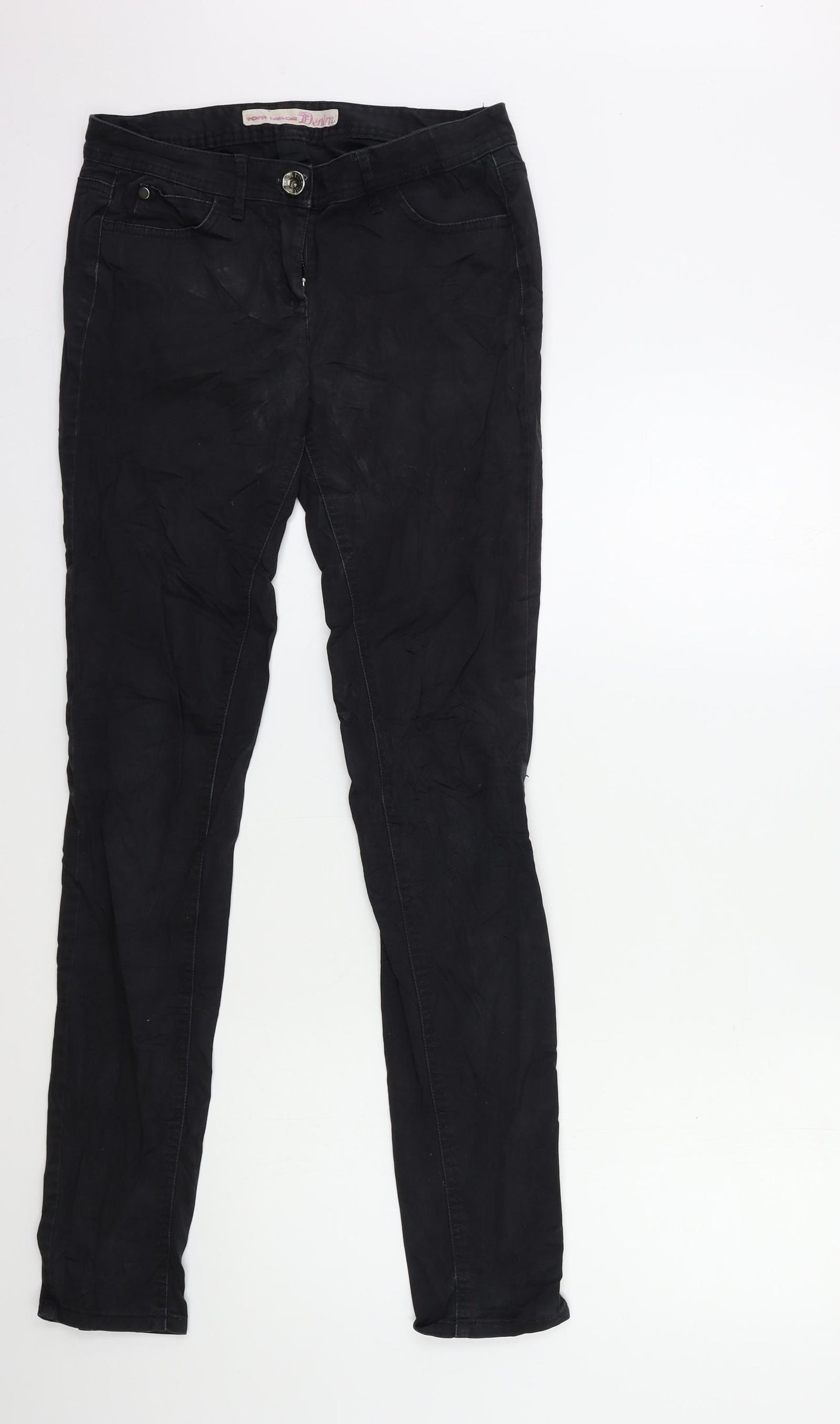 TOM TAILOR Womens Black  Denim Skinny Jeans Size 27 in L34 in
