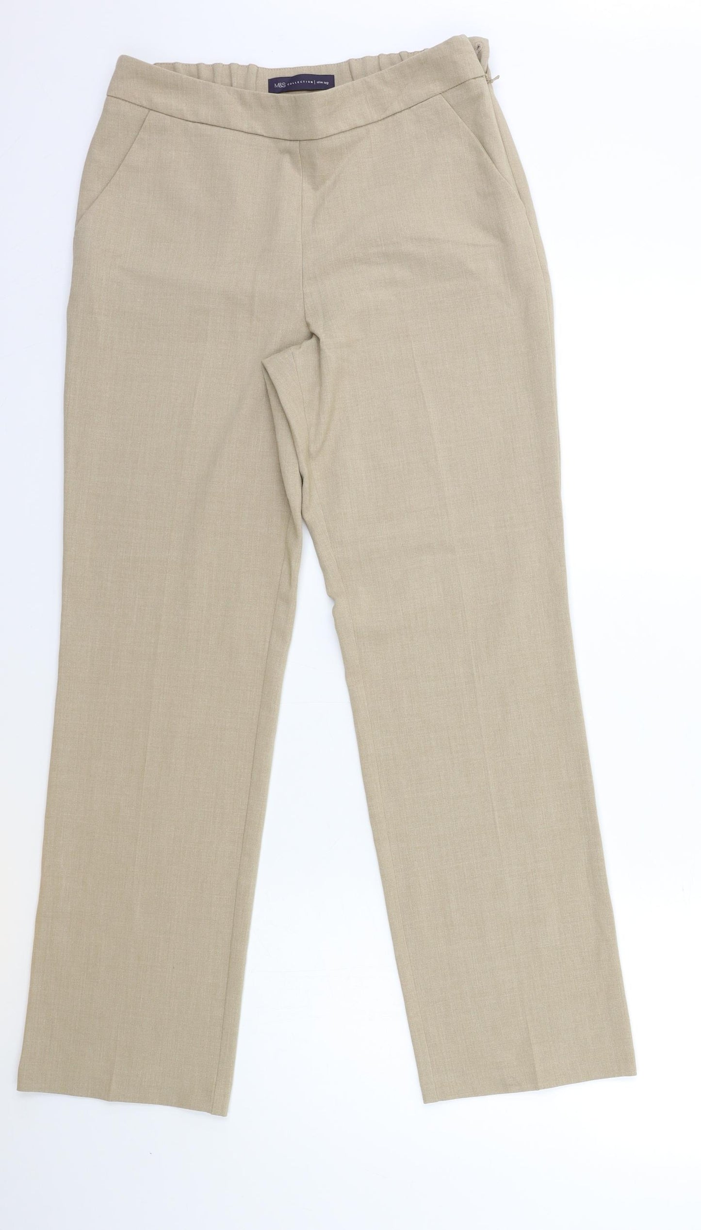 Marks and Spencer Womens Beige   Trousers  Size 10 L29 in