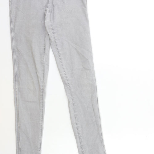 Preworn Womens Grey  Denim Skinny Jeans Size 23 in L31 in