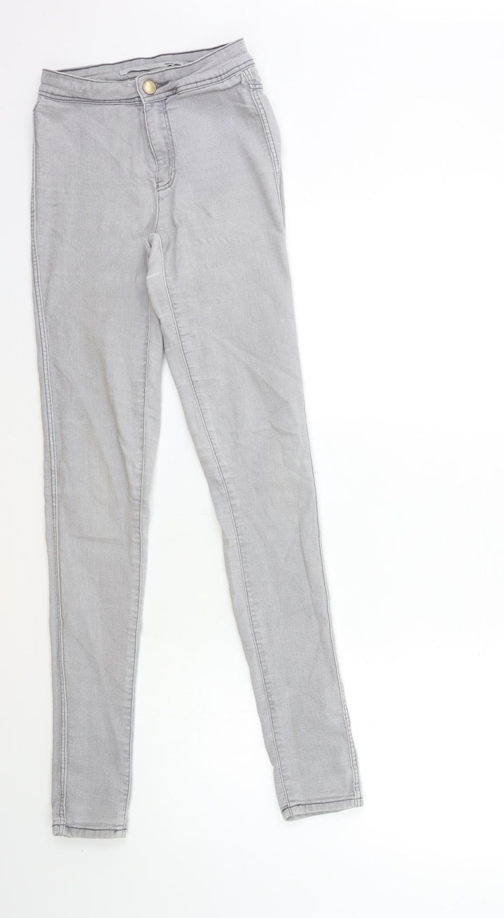 Preworn Womens Grey Denim Skinny Jeans Size 23 in L31 in