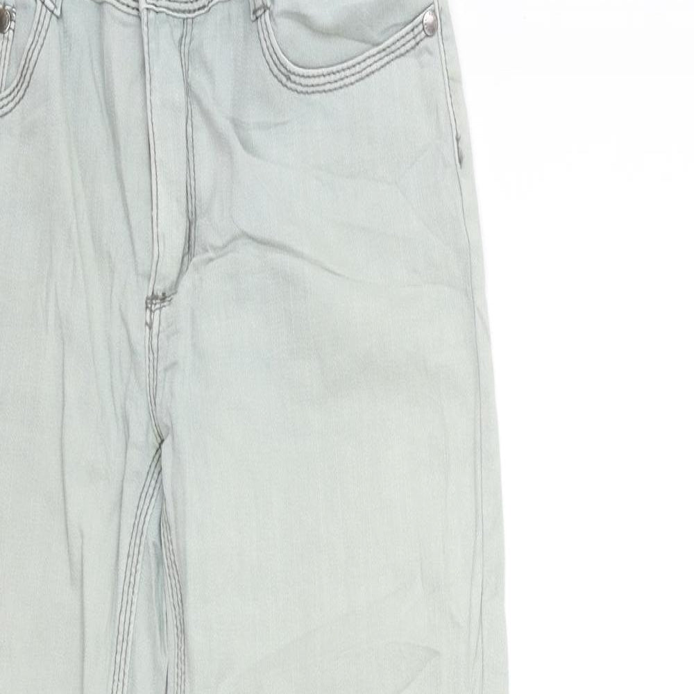 Preworn Womens Blue  Denim Cropped Jeans Size 10 L28 in