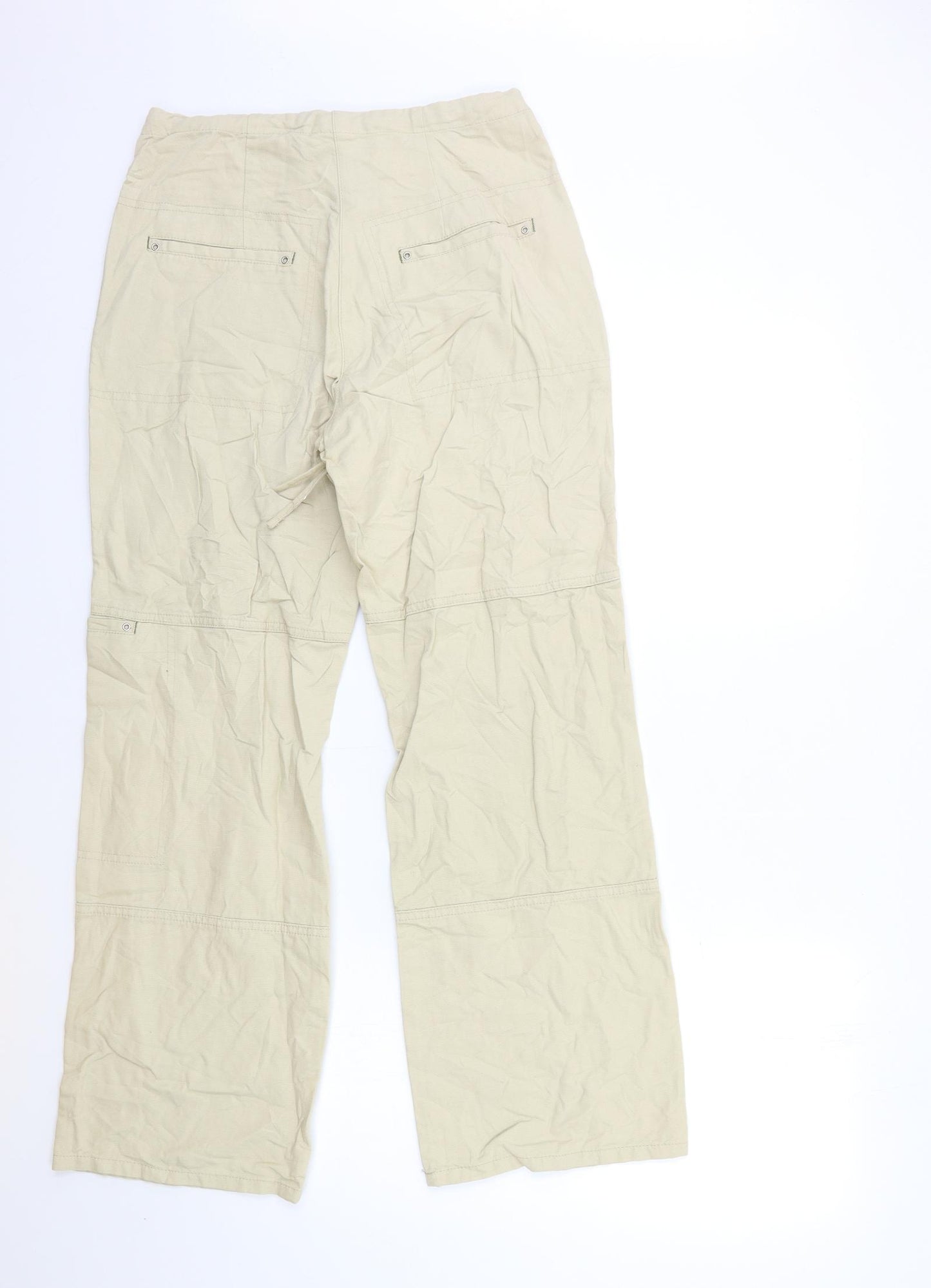 Andrea Womens Beige   Cargo Trousers Size 10 L29 in