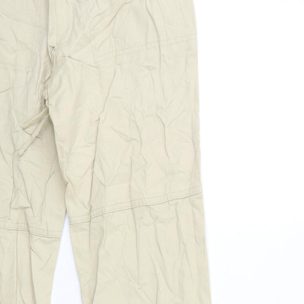 Andrea Womens Beige   Cargo Trousers Size 10 L29 in