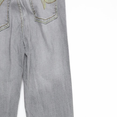 NEXT Womens Grey  Denim Bootcut Jeans Size 12 L30 in