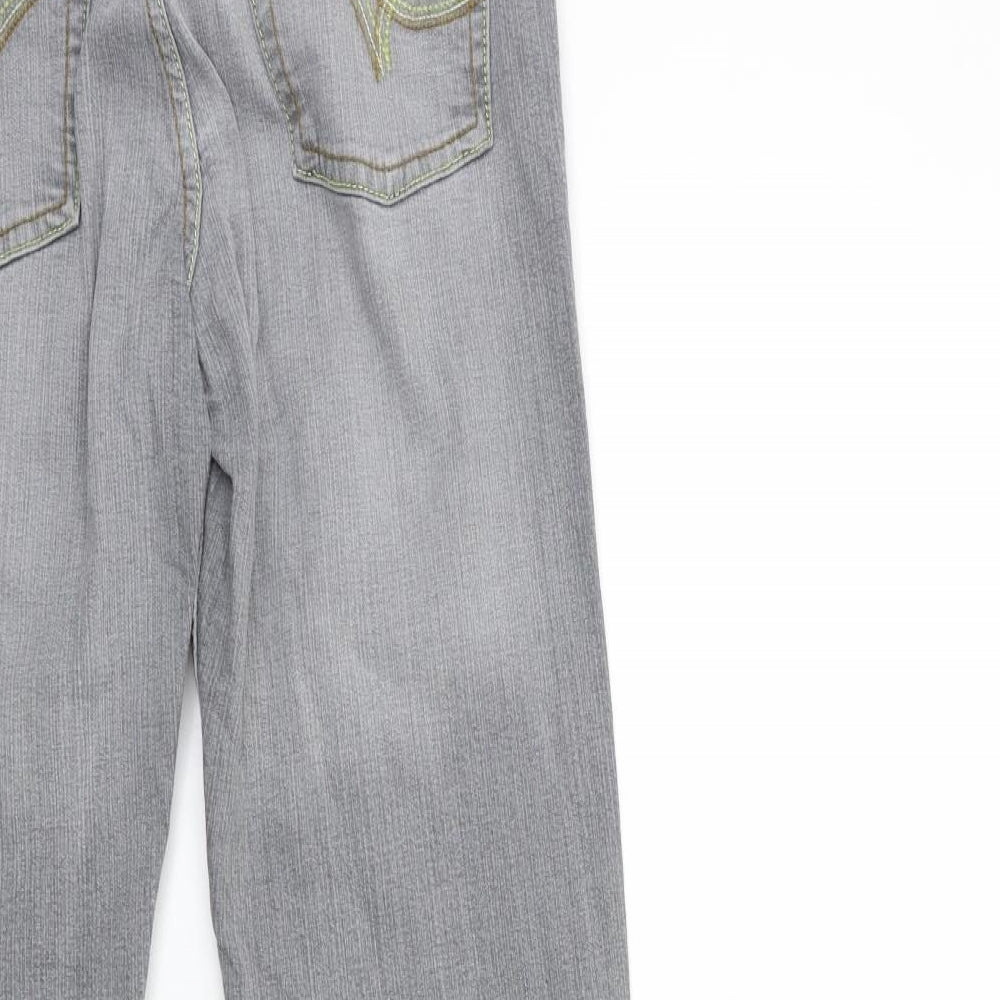 NEXT Womens Grey  Denim Bootcut Jeans Size 12 L30 in