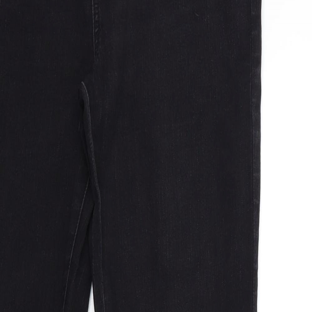 TU Womens Black  Denim Straight Jeans Size 14 L32 in