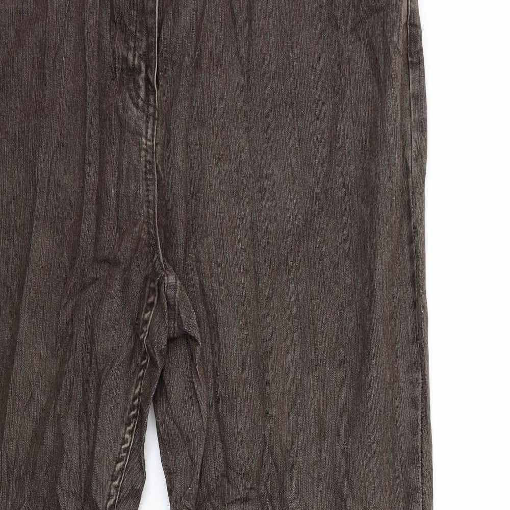 Soon Womens Brown  Denim Flared Jeans Size 20 L31 in