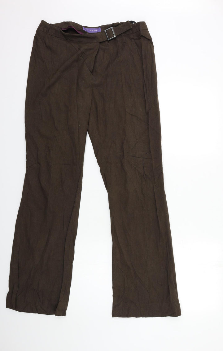 Autonomy Womens Brown Trousers Size 14 L31 in