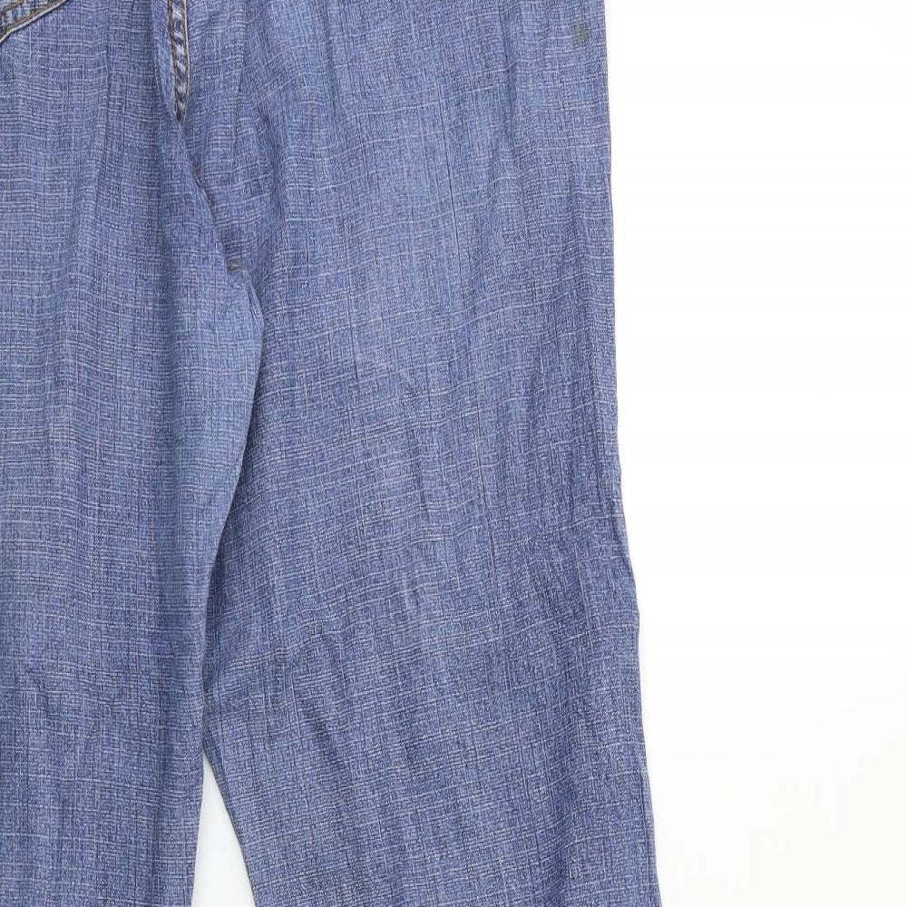 Preworn Womens Blue  Denim Straight Jeans Size 18 L29 in