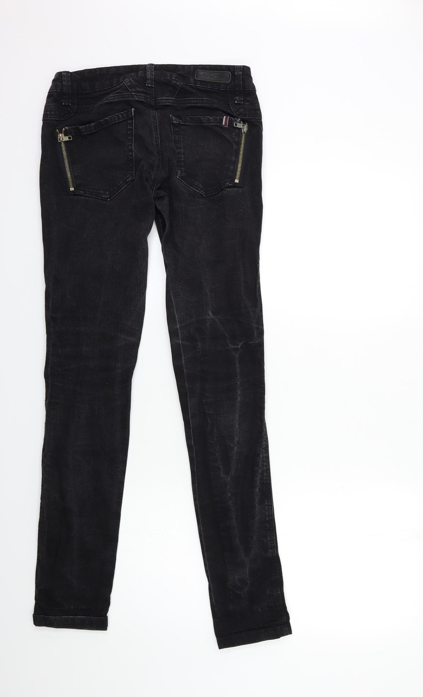 Mango Womens Black  Denim Skinny Jeans Size 10 L32 in