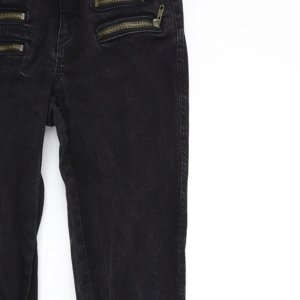 Mango Womens Black  Denim Skinny Jeans Size 10 L32 in