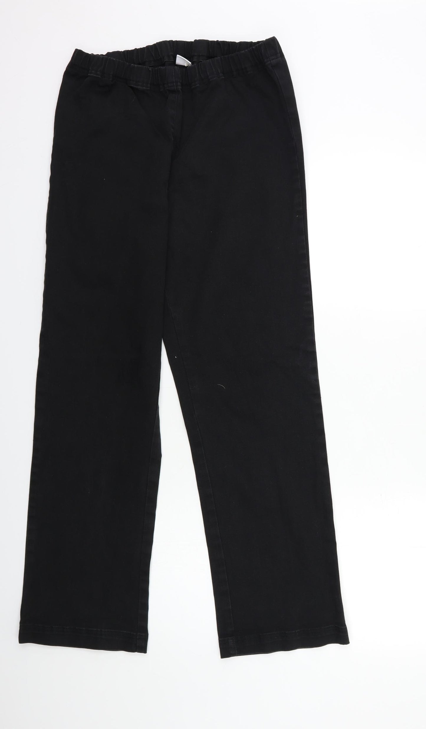Cotton Traders Mens Black  Denim Straight Jeans Size 18 L30 in