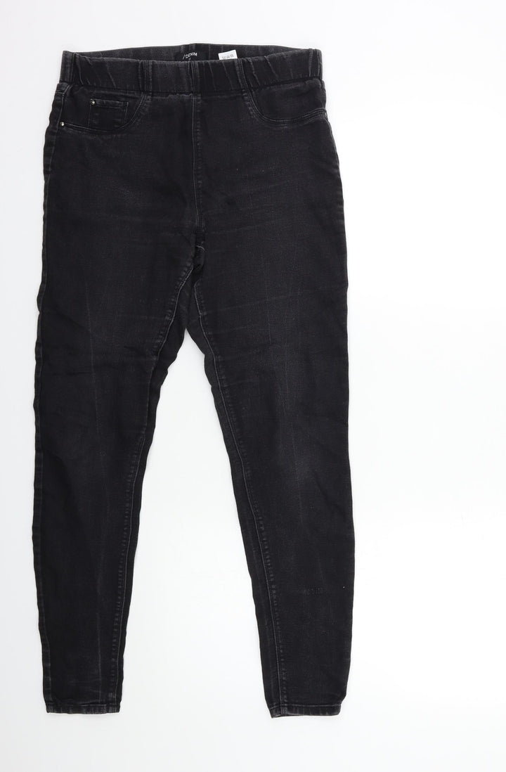 Matalan Womens Black  Denim Jegging Jeans Size 10 L27 in