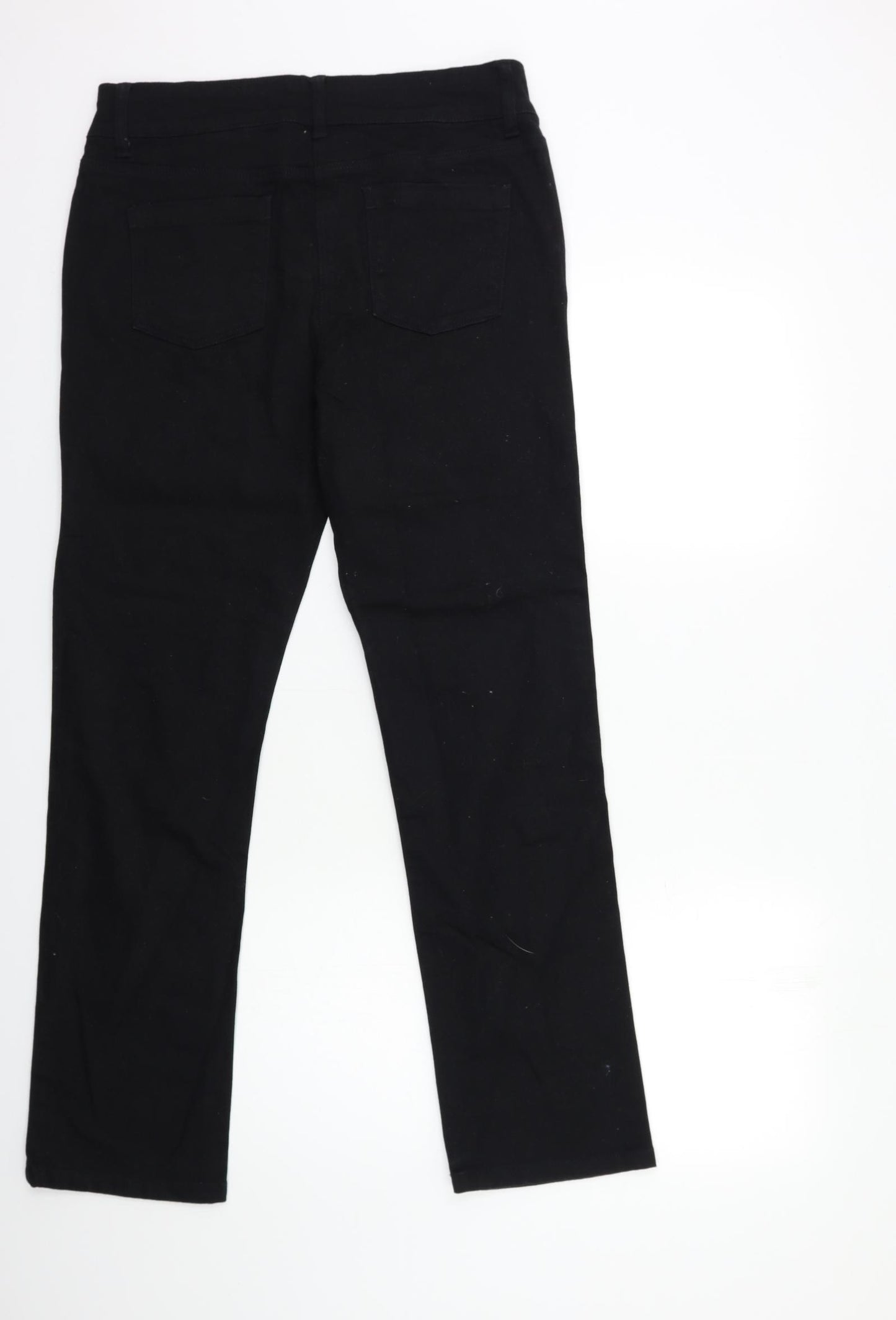 NEXT Womens Black  Denim Straight Jeans Size 12 L30 in