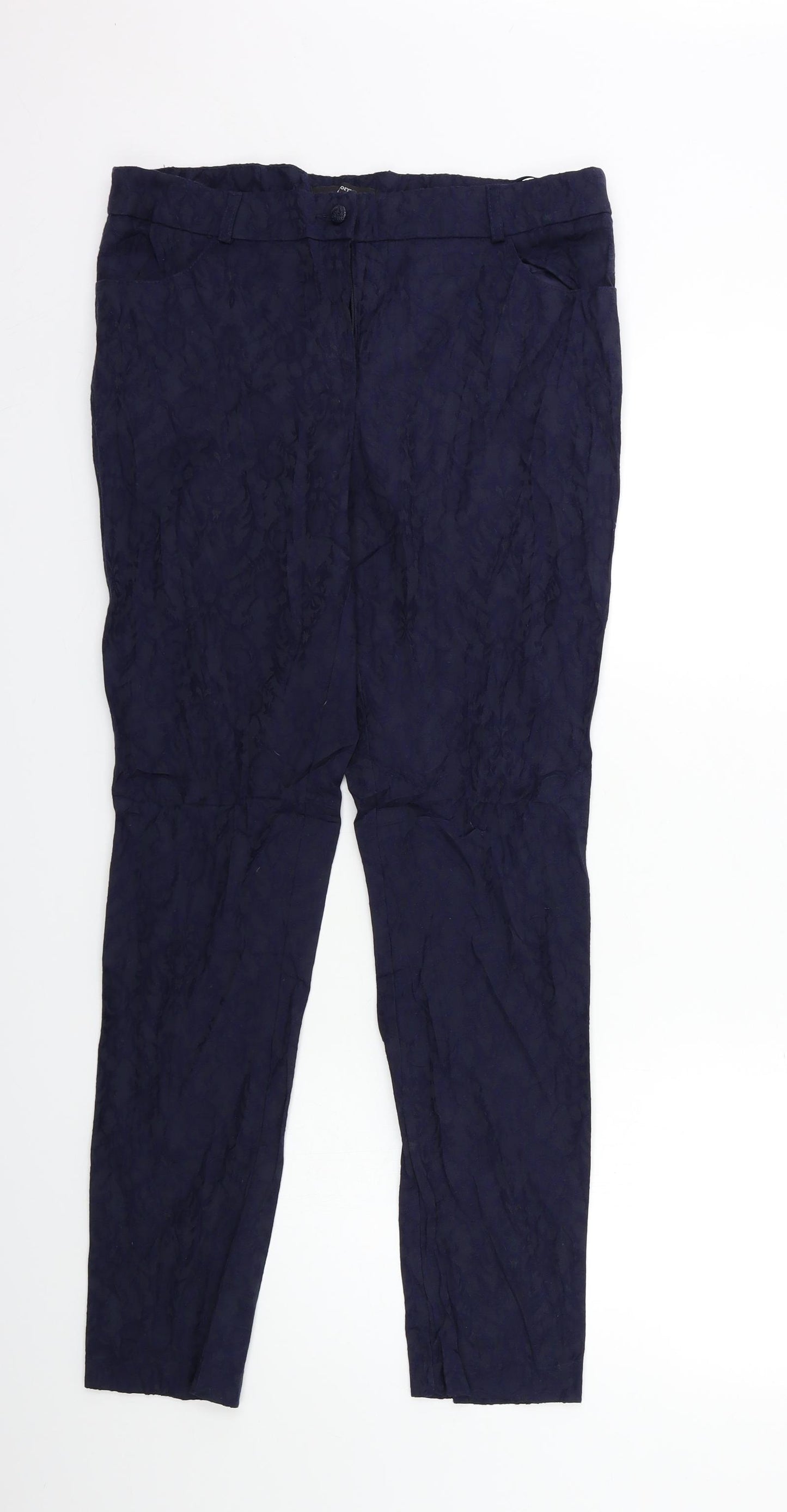 George Womens Blue Floral  Trousers  Size 30 in L29 in