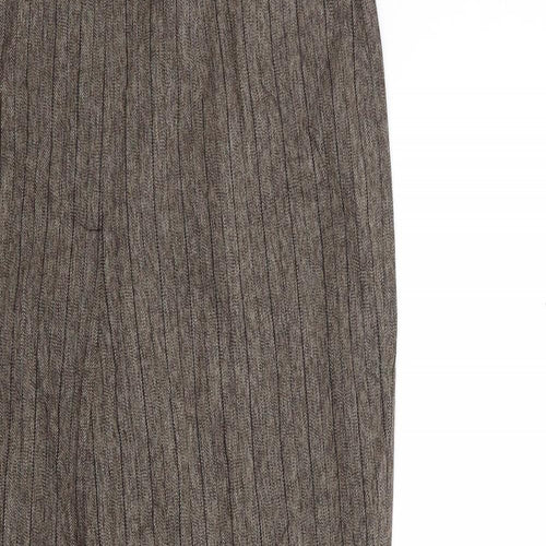 Blanchelle Womens Brown Striped  Trousers  Size 12 L27 in