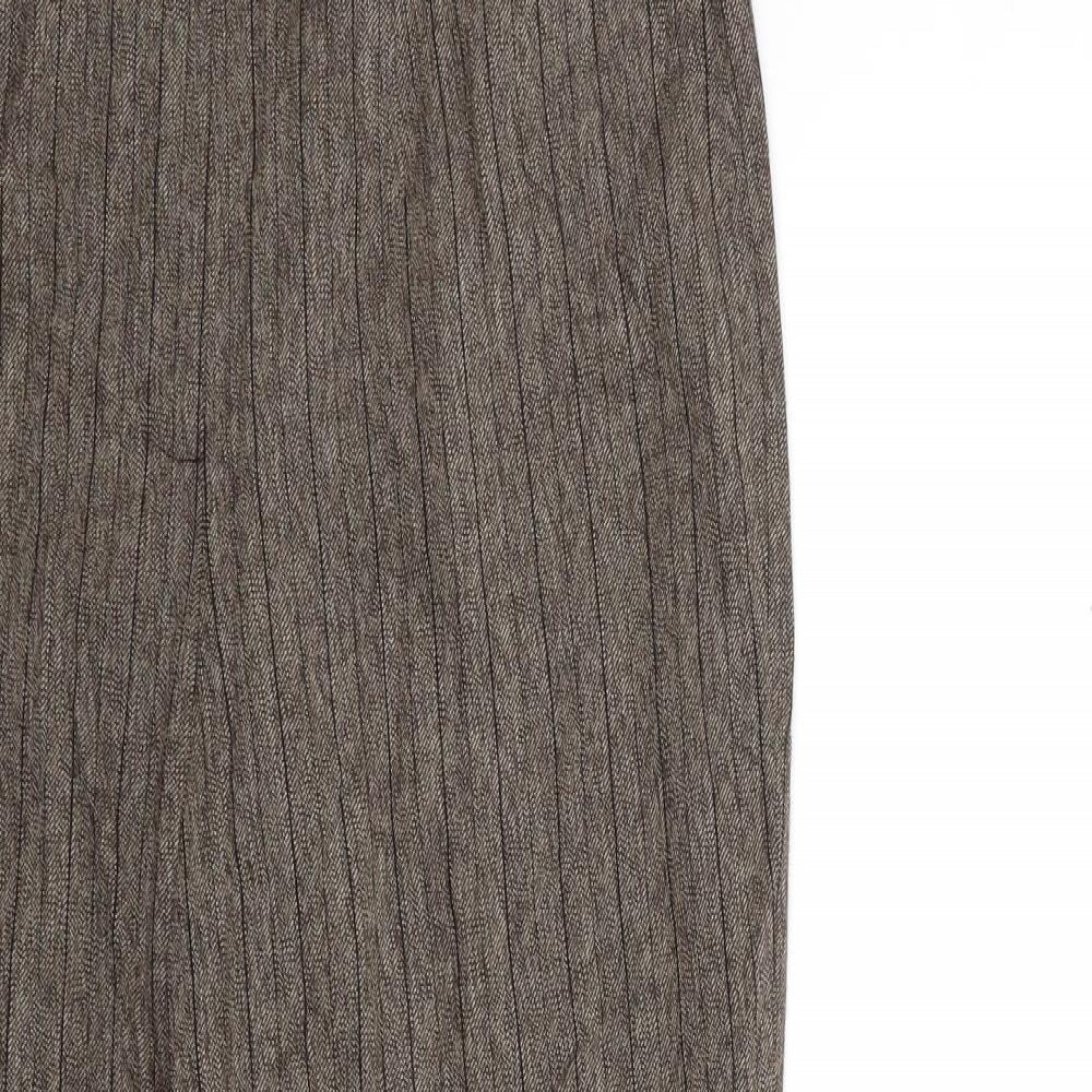 Blanchelle Womens Brown Striped  Trousers  Size 12 L27 in