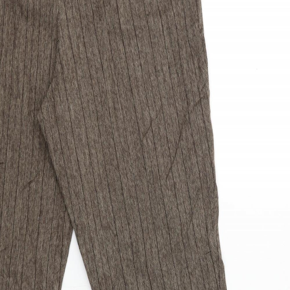 Blanchelle Womens Brown Striped  Trousers  Size 12 L27 in