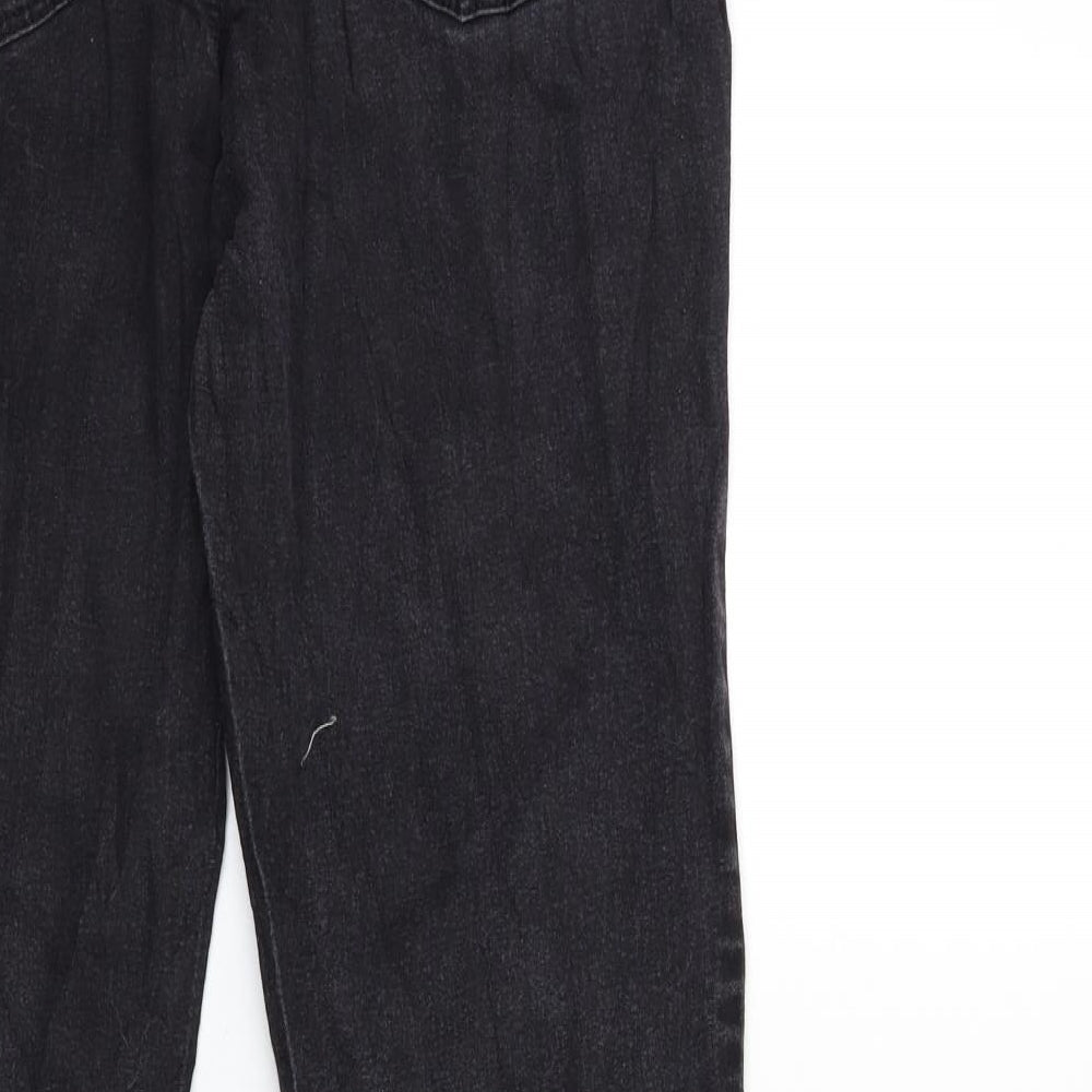 Dorothy Perkins Womens Black  Denim Straight Jeans Size 14 L30 in