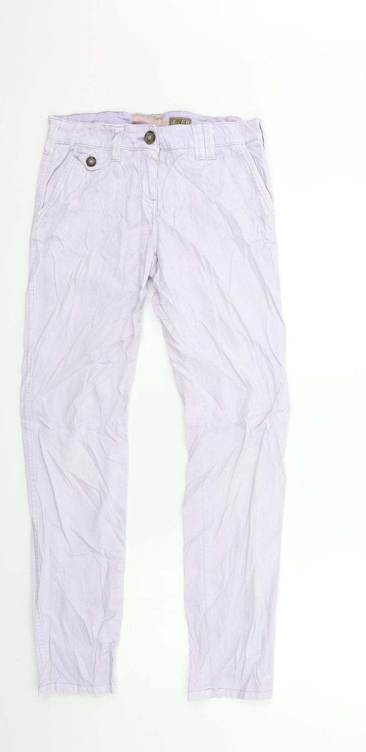 NEXT Womens Purple Denim Tapered Jeans Size 6 L29 in