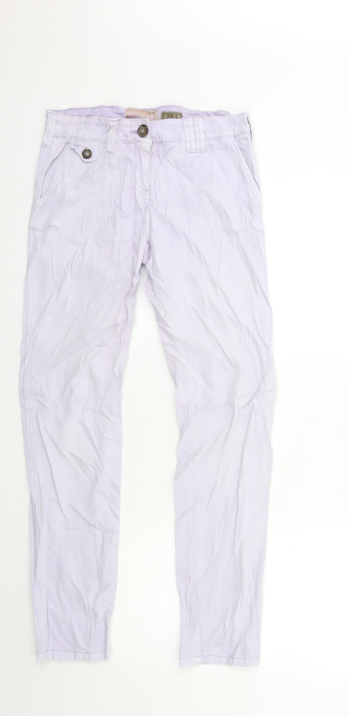 NEXT Womens Purple  Denim Tapered Jeans Size 6 L29 in