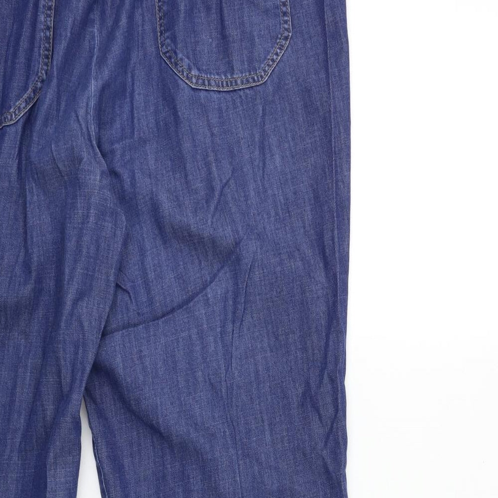 Marks and Spencer Womens Blue  Denim Straight Jeans Size 18 L28 in
