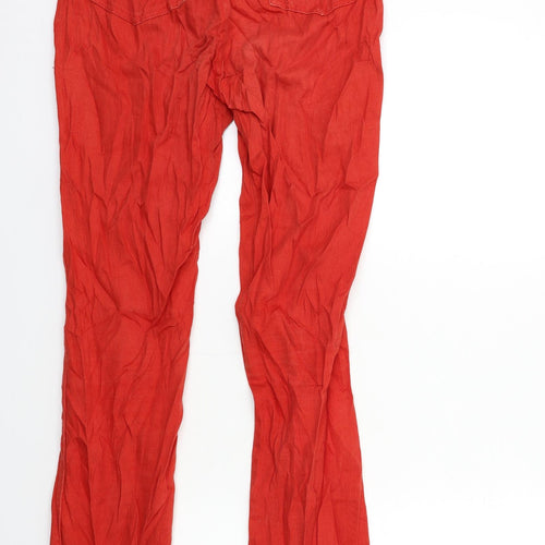 Preworn Womens Red  Denim Skinny Jeans Size 26 in L31 in
