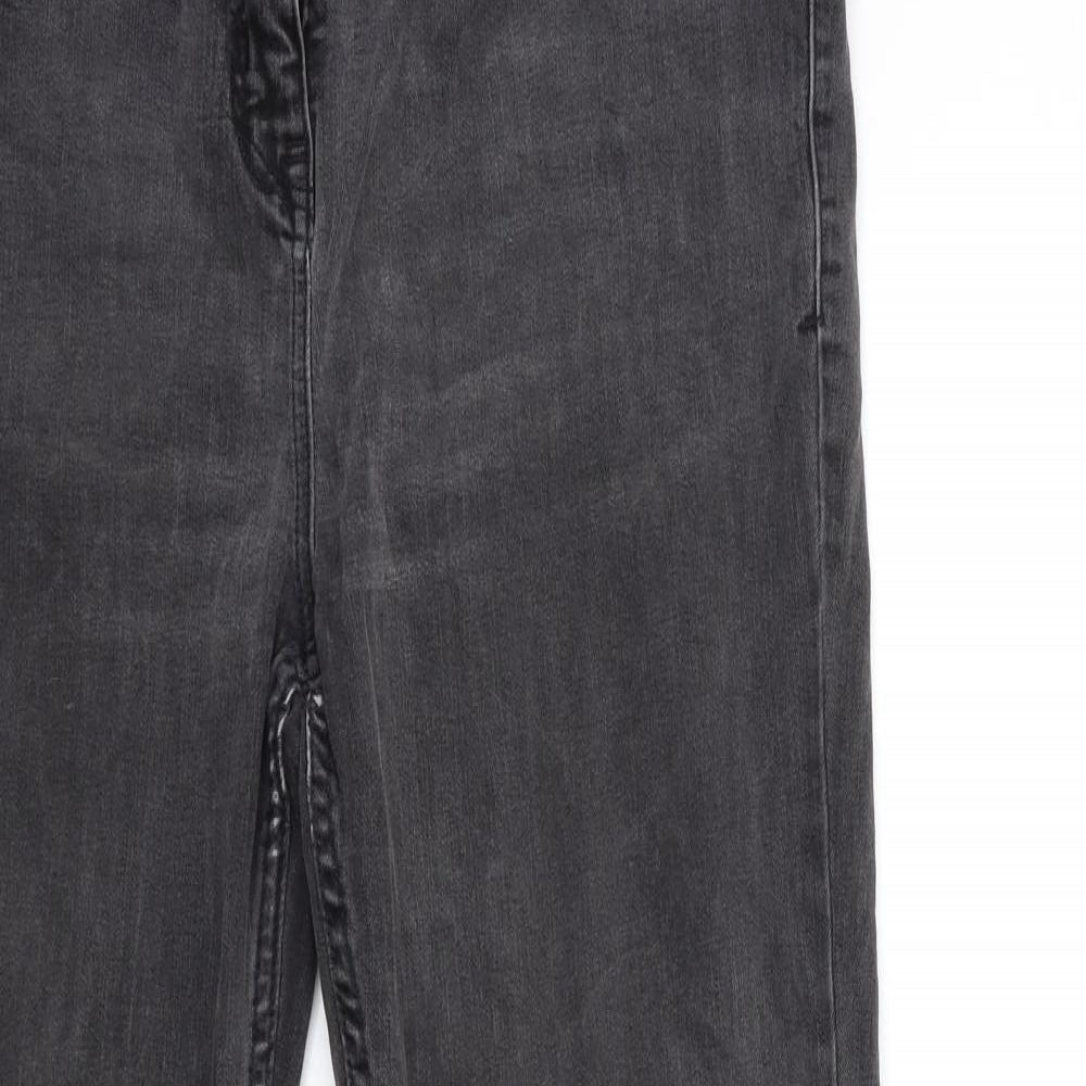 NEXT Womens Grey  Denim Straight Jeans Size 16 L30 in