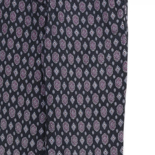 River Island Womens Black Geometric  Trousers  Size 8 L26 in
