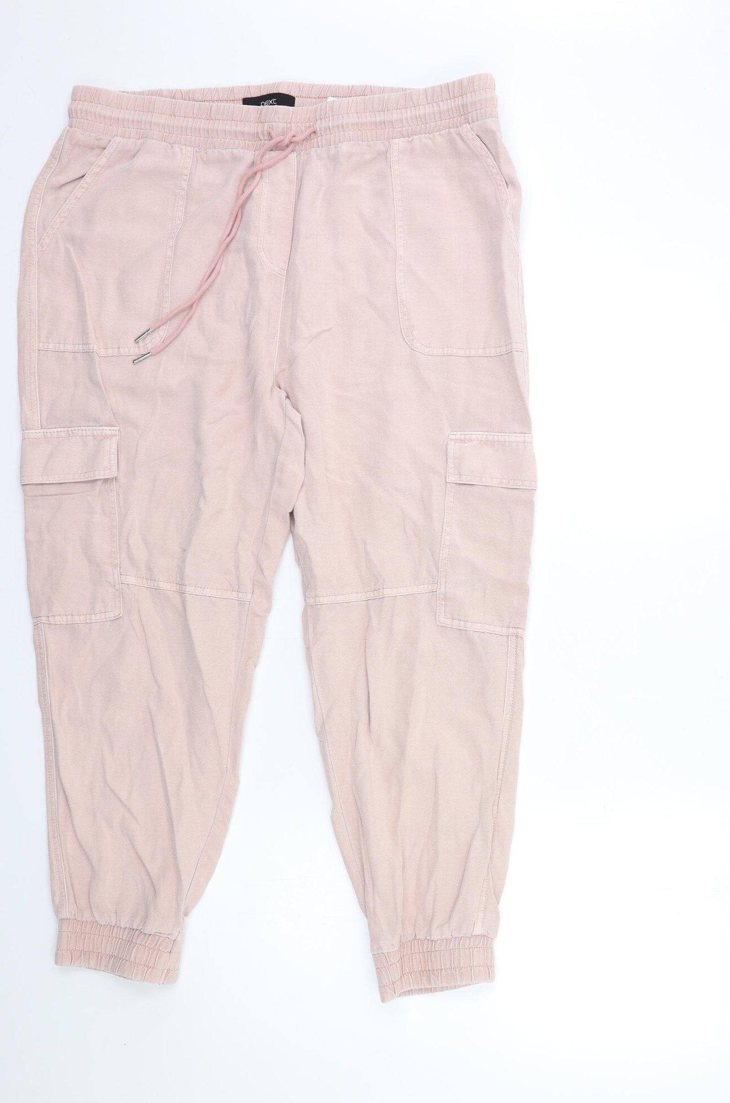 NEXT Womens Pink   Cargo Trousers Size 18 L28 in