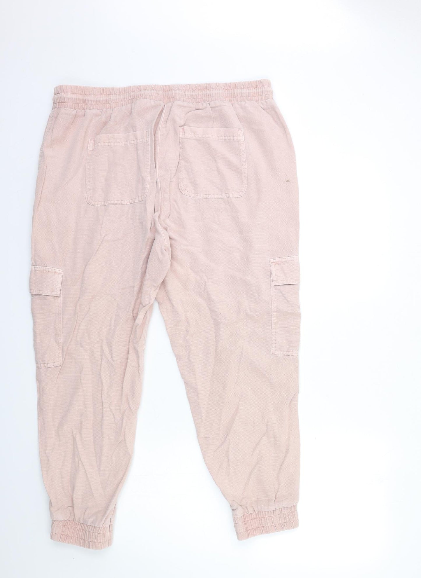 NEXT Womens Pink   Cargo Trousers Size 18 L28 in