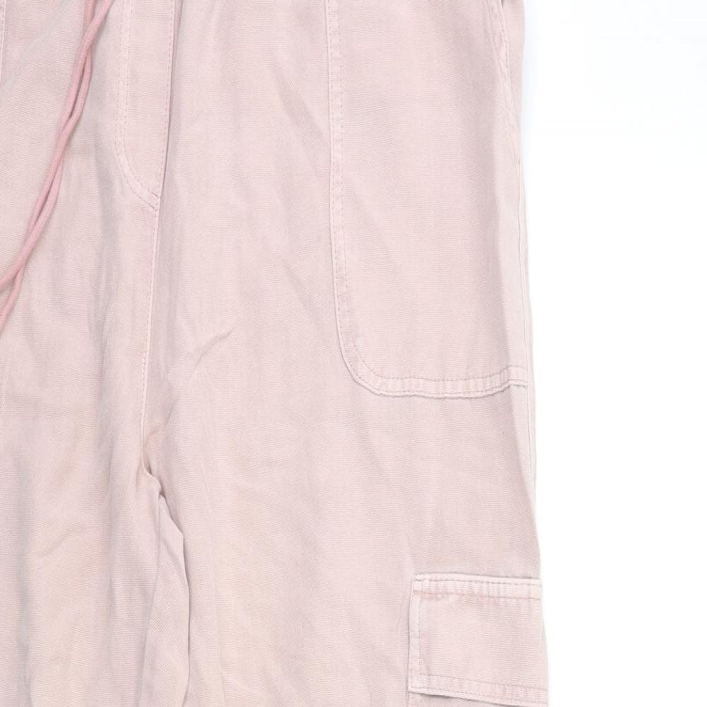 NEXT Womens Pink   Cargo Trousers Size 18 L28 in