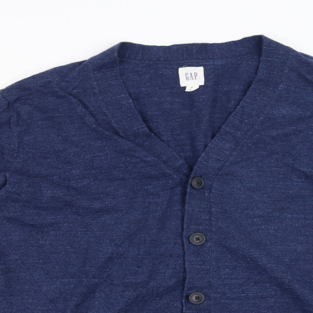 Gap Mens Blue  Knit Cardigan Jumper Size M