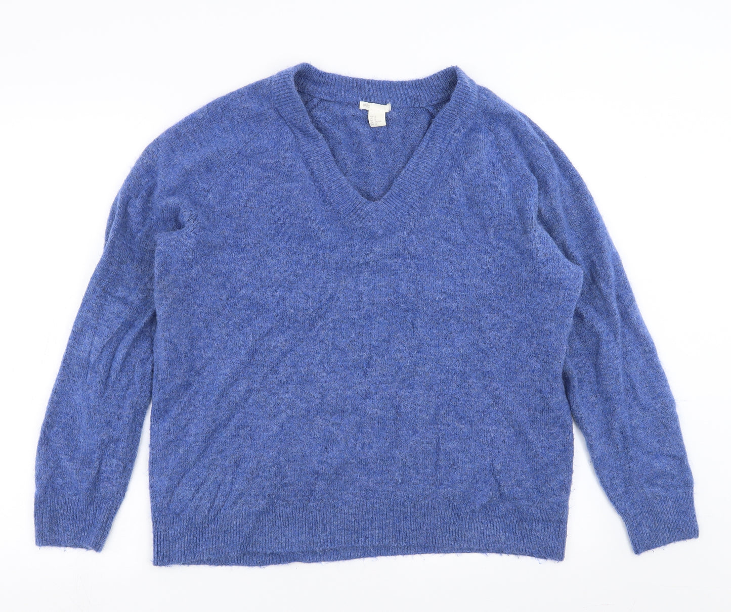 H&M Womens Blue  Knit Pullover Jumper Size M
