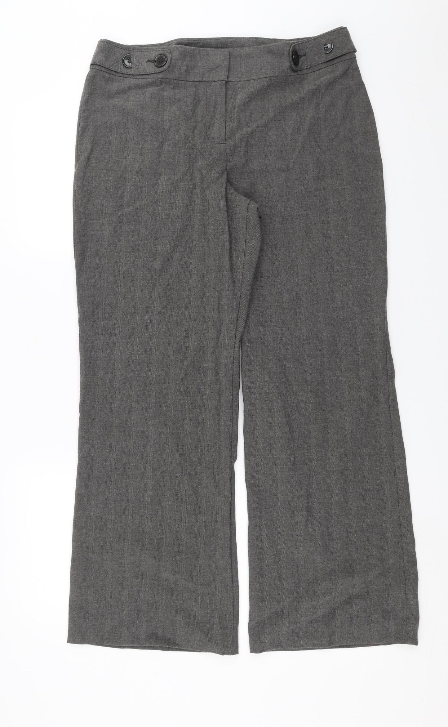 Marks and Spencer Womens Grey   Trousers  Size 14 L28 in