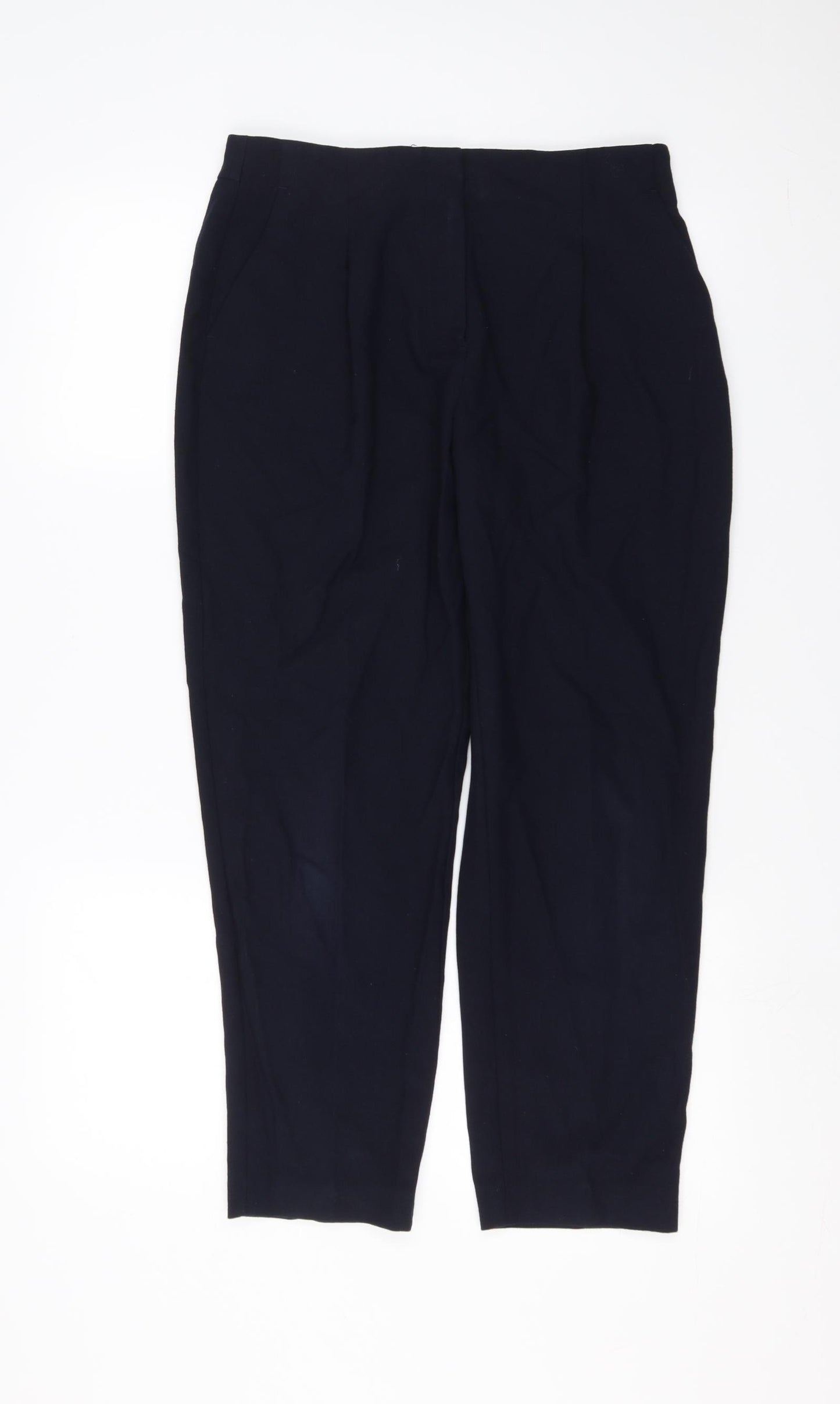 Marks and Spencer Womens Blue   Trousers  Size 10 L25 in - short Leg