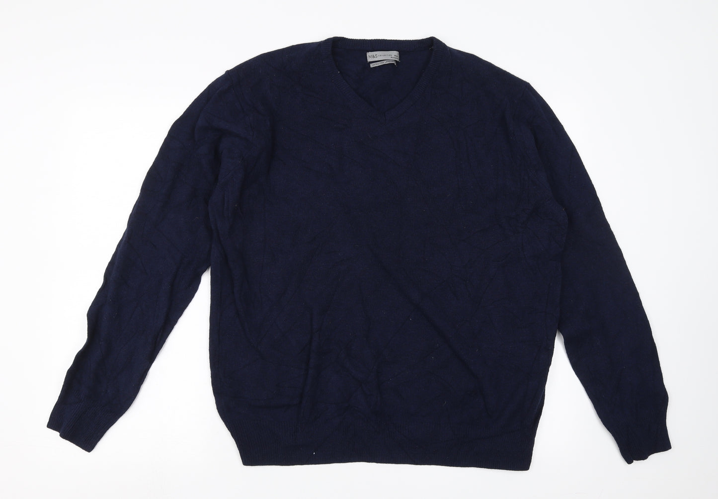 Marks and Spencer Mens Blue  Knit Pullover Jumper Size XL